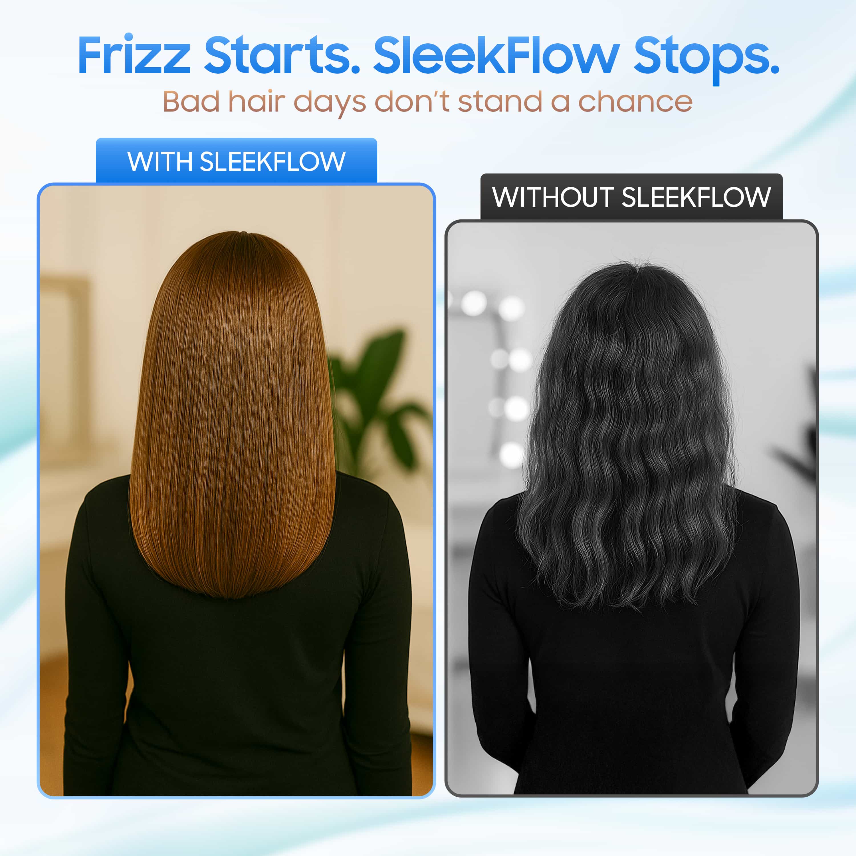 SleekFlow Professional Hair Dryer: Fast, Lightweight, Ionic Technology for Frizz-Free Styling and Enhanced Shine